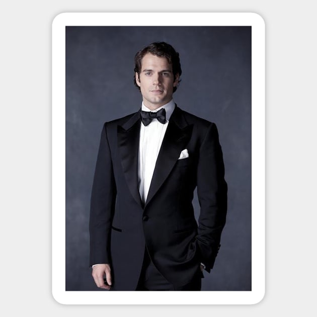 Henry Cavill Image in black Sticker by Athira-A